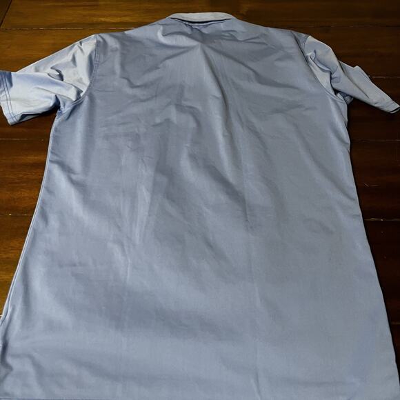 Holderness Bourne polo Men’s Alize Large Baby Blue Tailored L Golf Shirt - Picture 4 of 4